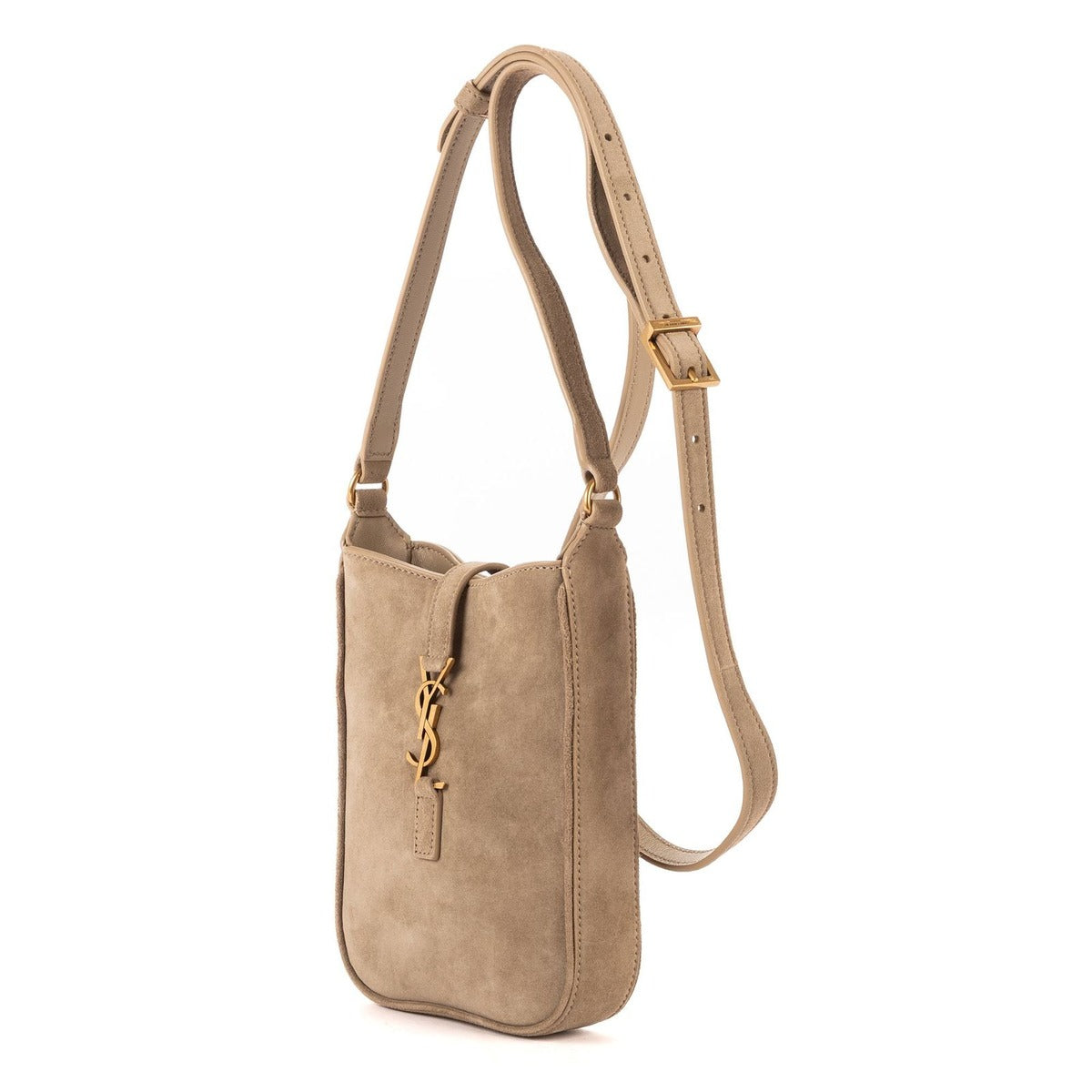 Saint Laurent Yves 5 7 Mini Vertical Grey Beige — view 2