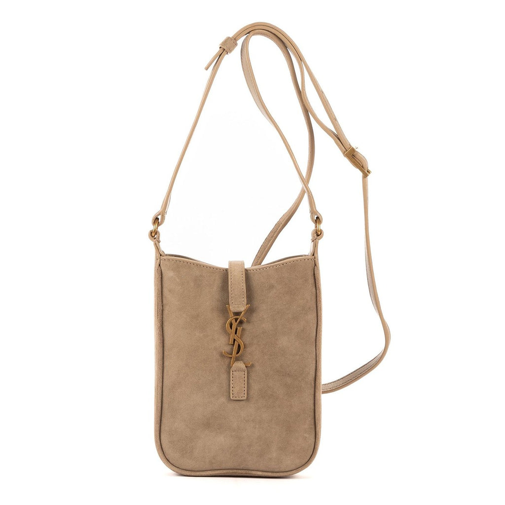Saint Laurent Yves 5 7 Mini Vertical Grey Beige