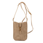 Saint Laurent Yves 5 7 Mini Vertical Grey Beige