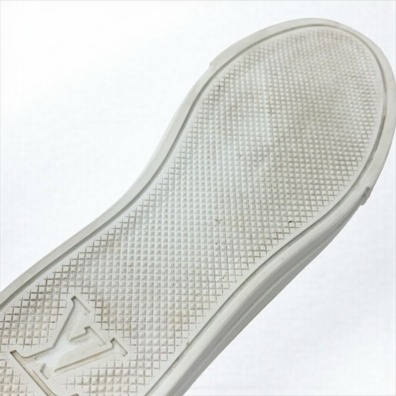 Louis Vuitton Stellar Line Monogram Sneakers Shoes Leather White Brown Logo — view 8