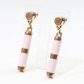 Hermes Earrings Charniere Gold Vaux Swift Mauve Pere Rose Hardware