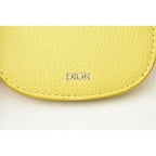 Dior Card Case Coin Ring Mini Wallet With Saddle Bag Motif Yellow — view 6