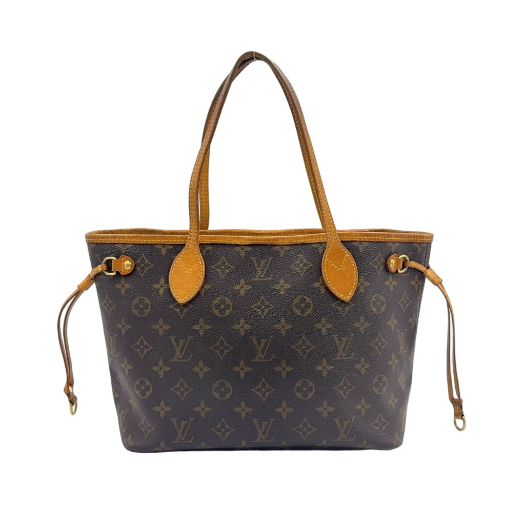Louis Vuitton Neverfull PM Monogram Leather Brown Tote Gold