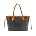 Louis Vuitton Neverfull PM Monogram Leather Brown Tote Gold
