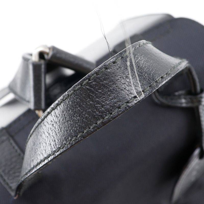 Gucci 019.2058.0173.5 Nylon Canvas And Leather Black Backpack Daypack — view 6