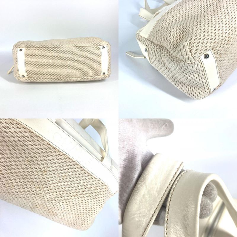Chanel Handbag CC Coco Logo Leather Canvas Beige — view 8