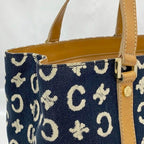 Celine Handbag Navy Blue Beige White C Macadam — view 5