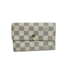 Louis Vuitton Trifold Wallet Portefeuille Alexandra Azur Damier Gold
