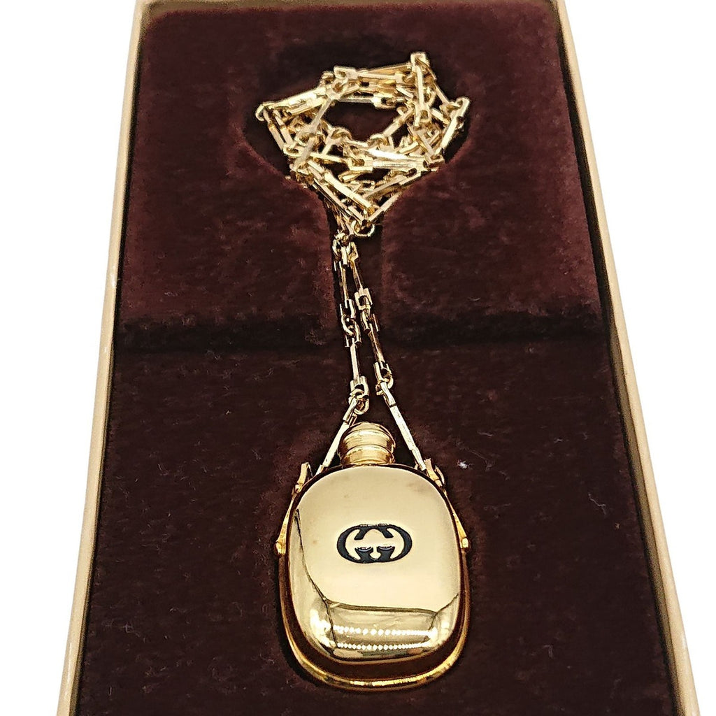 Gucci Perfume Bottle Pendant Necklace Gold — view 3