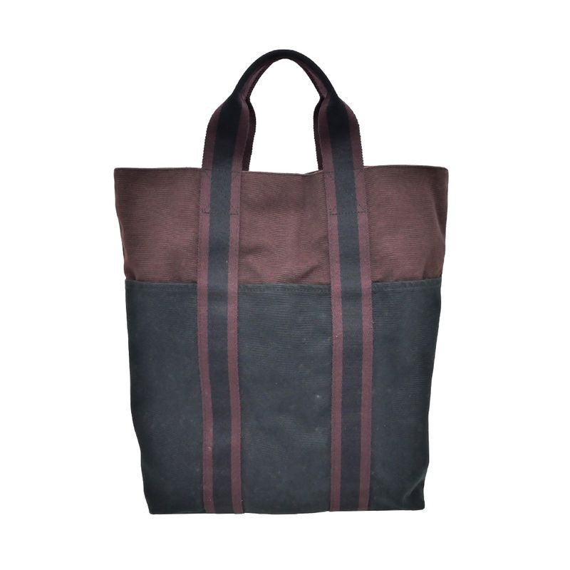Hermes New Fourre Tout Cabas Handbag Tote Brown Marron Bold Black — view 2