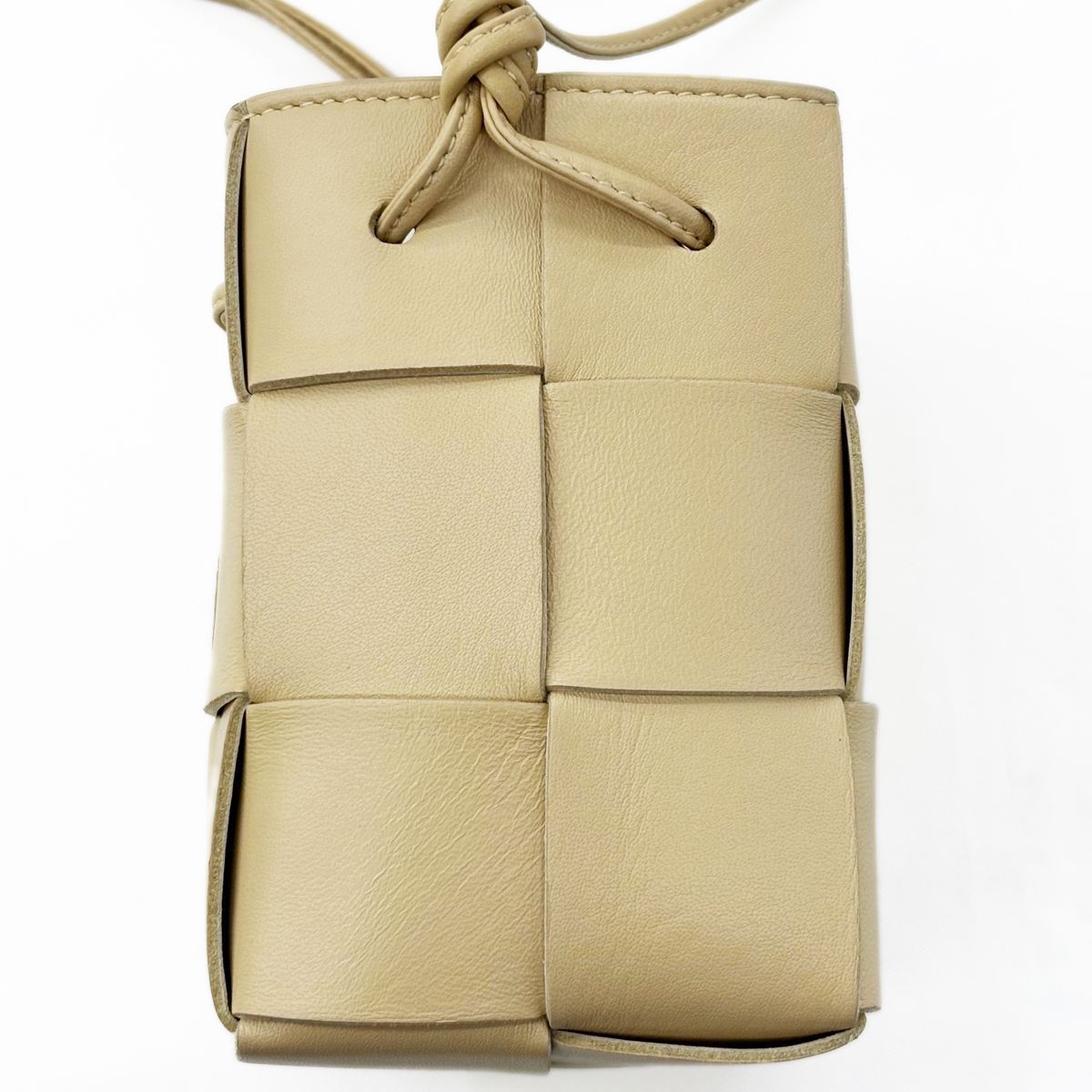 Bottega Veneta Shoulder Cassette Mini Crossbody Bucket Bag Ivory — view 6