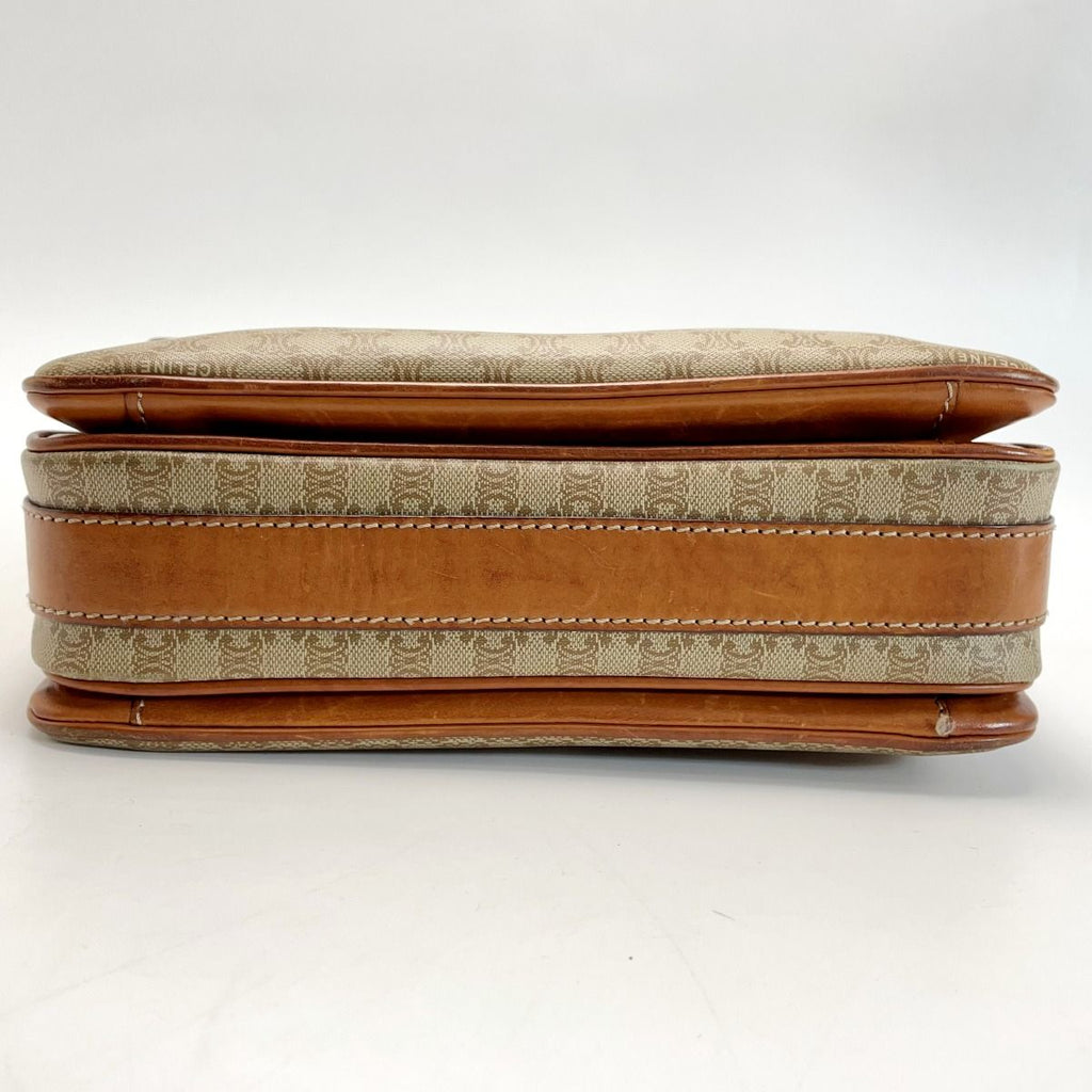 Celine Macadam Pattern Shoulder Bag Pochette Crossbody Gold Hardware — view 2