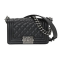 Chanel Boy Small Chain Shoulder Bag Caviar Leather Black