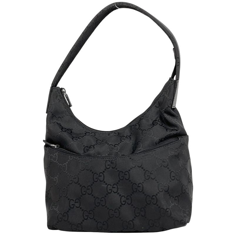 Gucci GG Pattern Shoulder Bag One Nylon Black