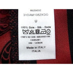 Dior Mitzah Silk Heart Ribbon Scarf Red Black — view 4