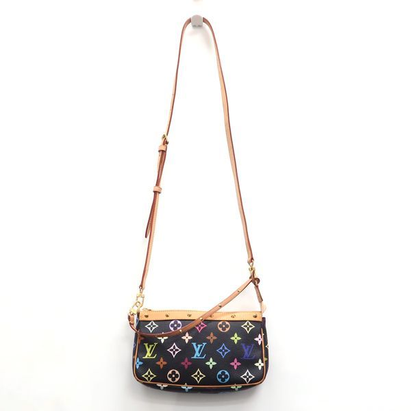 Louis Vuitton Pochette Accessory Monogram Multicolor With Long — view 3
