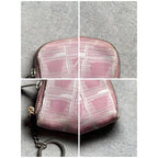 Chanel New Travel Line Coin Case Ring Mini Pouch Canvas Pink Coco — view 3