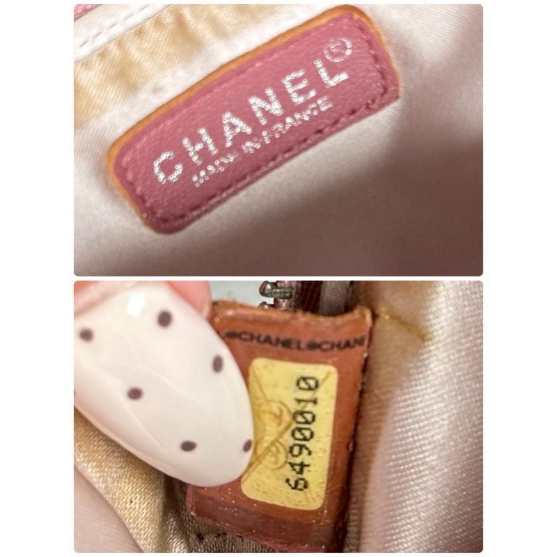 Chanel New Travel Line Coin Case Ring Mini Pouch Canvas Pink Coco — view 5