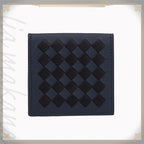Bottega Veneta Intrecciato Calfskin Black Deep Blue Folding Coin Purse