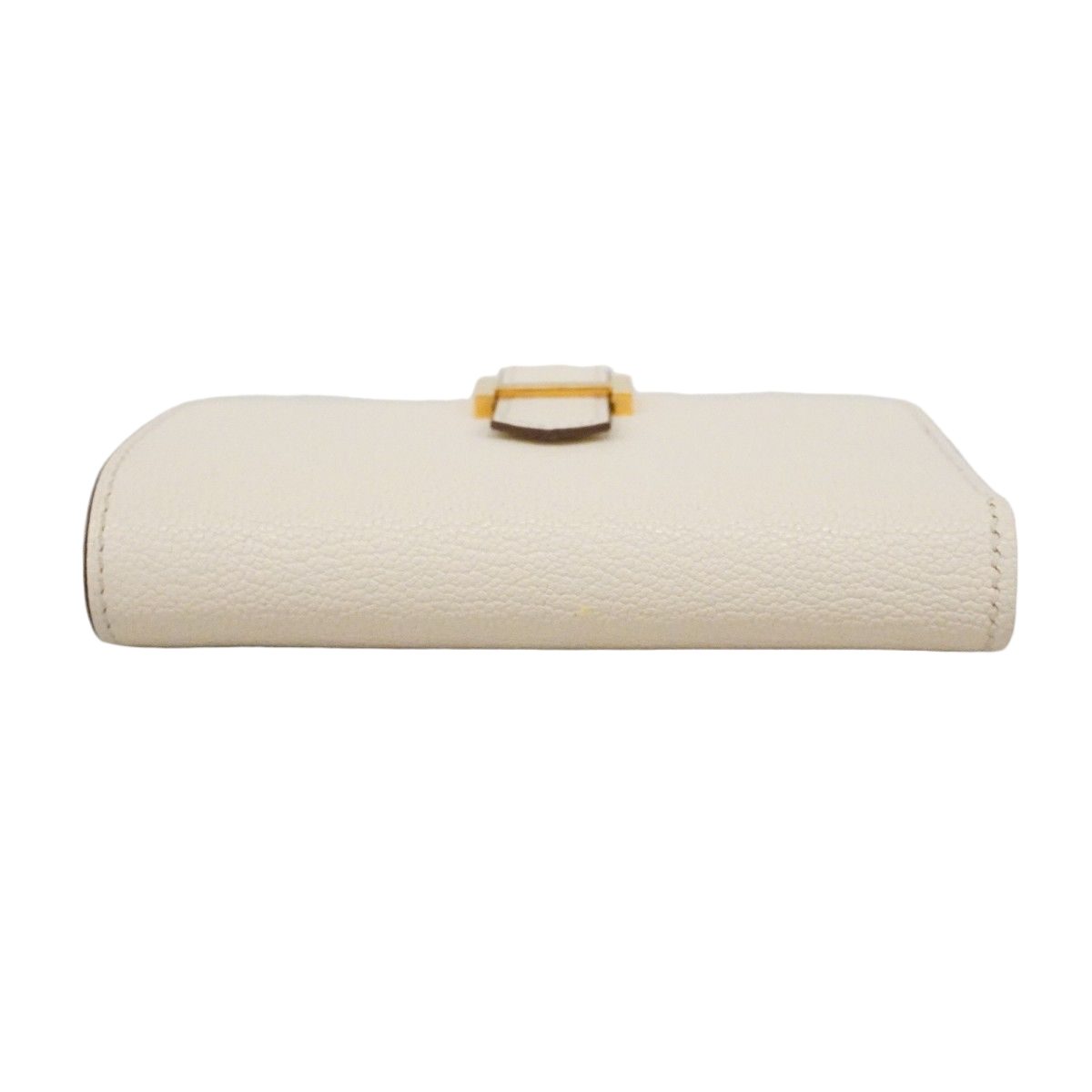Hermes Trifold Wallet Bearn Combine Chevre Mysore Mushroom Gold — view 2