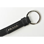 Prada Key Ring Holder Bag Charm Logo 2 Pp154 070 F0002 Nero Black — view 2