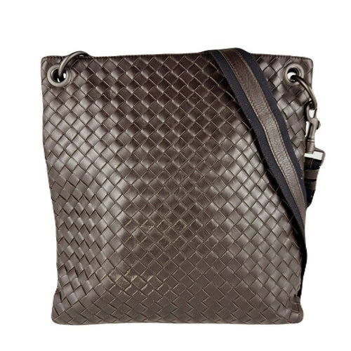 Bottega Veneta Shoulder Bag Leather Black Brown X