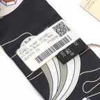 Hermes Twilly Odyss Ey Silk Scarf Black — view 3