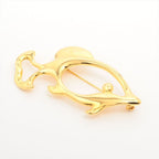 Yves Saint Laurent Dolphin Motif Pin Brooch GP — view 3