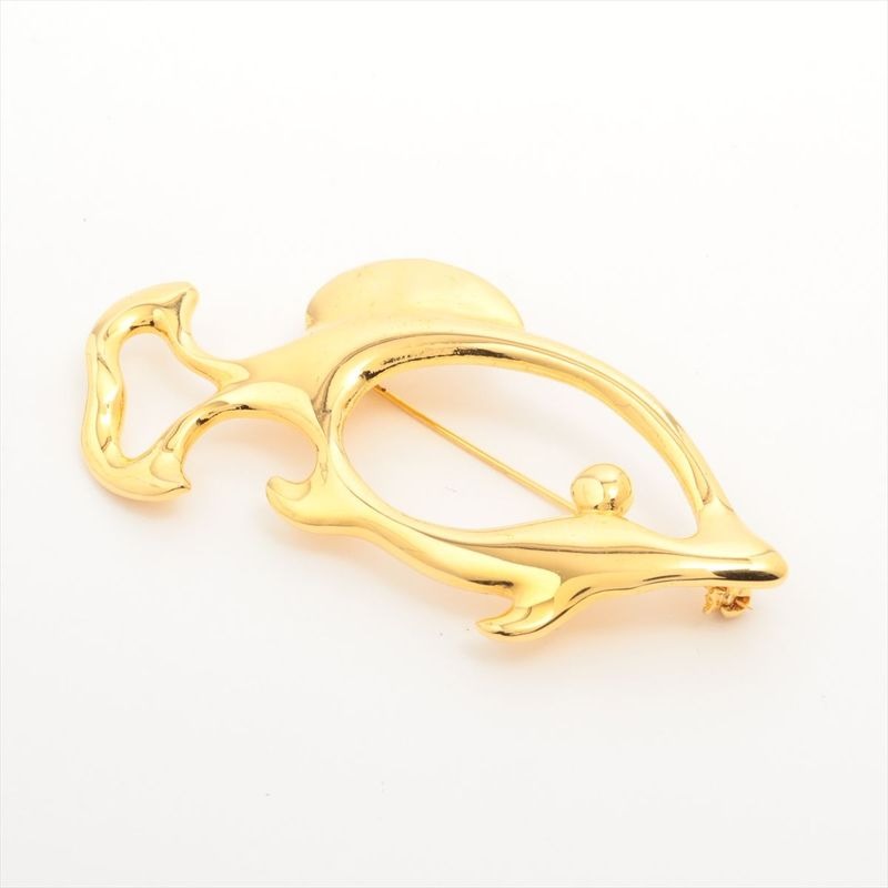 Yves Saint Laurent Dolphin Motif Pin Brooch GP — view 3