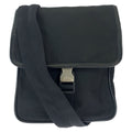 Prada Tessuto Black Silver Nylon Shoulder Bag Pochette