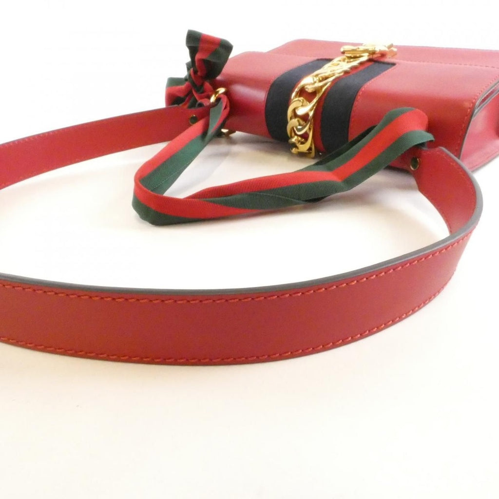Gucci Sylvie Cvleg Shoulder Bag Hibiscus Red — view 6