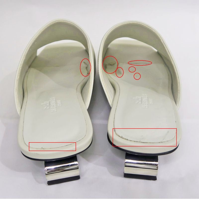 Hermes Idol Mule Z Size 37 Ivory Apparel Shoes — view 6