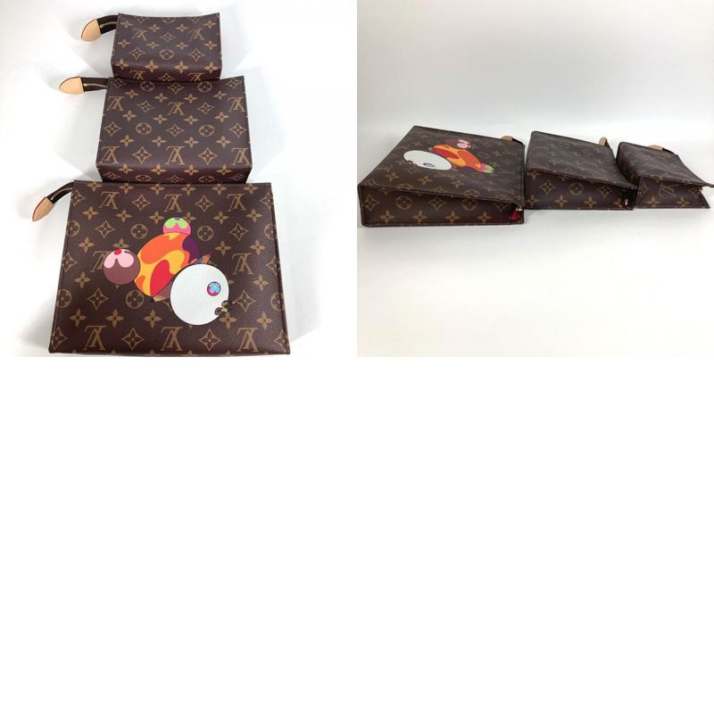 Louis Vuitton Clutch Bag Trio Poche Toilette Monogram Canvas Multicolor — view 9