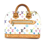 Louis Vuitton Handbag Alma Monogram Multicolor Canvas Bronze White