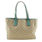 Gucci GG Canvas Beige Green Tote