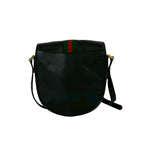 Gucci Vintage Sherry Line GG Logo Leather Shoulder Bag Pochette Black — view 3