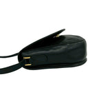 Gucci Vintage Sherry Line GG Logo Leather Shoulder Bag Pochette Black — view 5