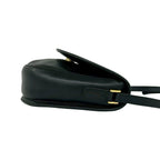 Gucci Vintage Sherry Line GG Logo Leather Shoulder Bag Pochette Black — view 6