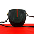 Gucci Vintage Sherry Line GG Logo Leather Shoulder Bag Pochette Black