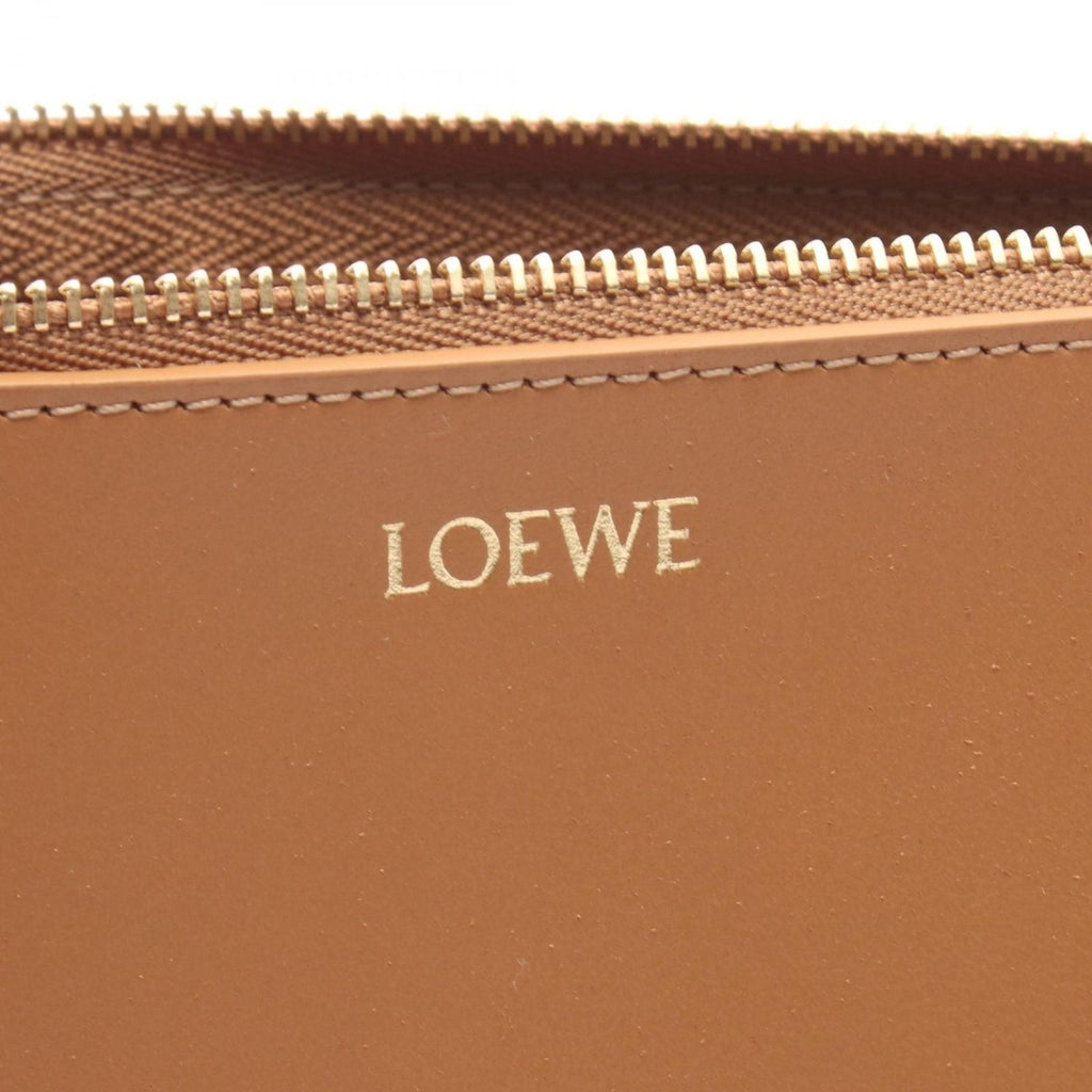 Loewe Clutch Puzzle Fold Pouch Brown Leather — view 4