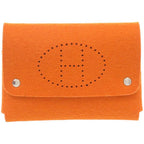 Hermes Playing Card Case Etui Carte GM Felt Orange