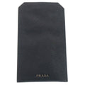 Prada Sapphire Leather Travel Case Card Black 2 Zh004