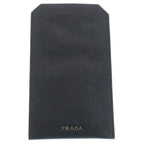 Prada Sapphire Leather Travel Case Card Black 2 Zh004