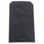 Prada Sapphire Leather Travel Case Card Black 2 Zh004 — view 2