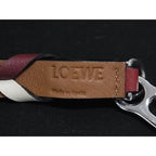 Loewe Shin Braided Leather Bag Shoulder Strap Crossbody Red — view 4