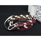 Loewe Shin Braided Leather Bag Shoulder Strap Crossbody Red