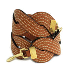 Loewe Shoulder Wavy Stitch Brown Gdhardware Bag Strap Single Item