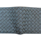 Bottega Veneta Fold Wallet Blue Intrecciato Leather — view 6