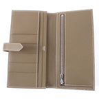 Hermes Bearn Souffle Etoupe Silver Leather Wallet — view 6