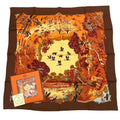 Hermes Scarf 100% Silk Carre 90 Africa Brown Box